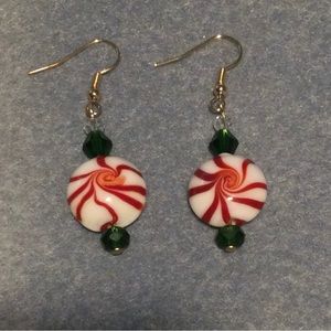 NWT Peppermint Pinwheel Holiday Earrings - Handmade